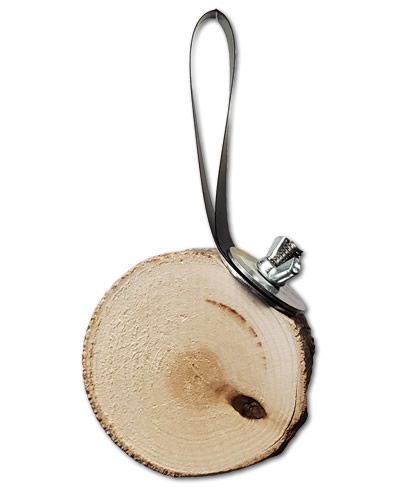 Colorful bird toy made of natural Maple, Ash, or Poplar wood, designed as a chewable coin, 3-4 inches in diameter, perfect for cage attachment.