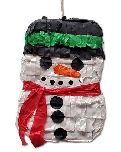 Colorful Fetch It Pet Polly Wanna Snowman toy for birds, featuring shredable paper and a playful 9-inch design.