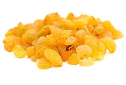 Vibrant golden raisins in a 30lb bulk pack, perfect as a nutritious and delicious treat for birds.