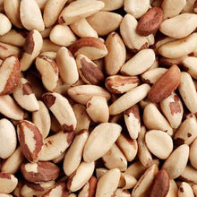 Crunchy Brazil nut pieces in a 10lb bulk pack, perfect for baking or snacking, with a natural, earthy brown hue.