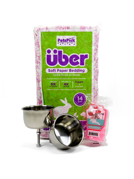 Colorful Java Tree Accessory Bundle featuring vetrap perch wraps, stainless steel bowls, soft paper bedding, and fun bird toys.