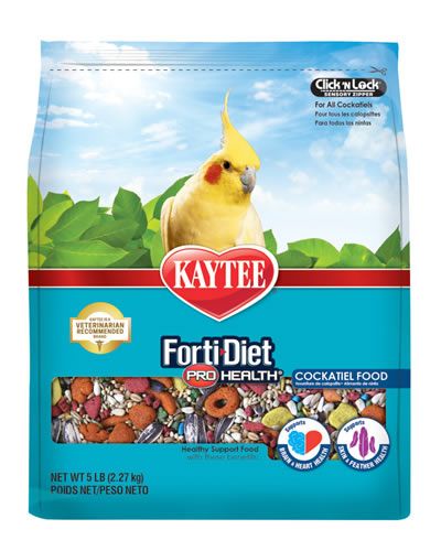 Vibrant mix of seeds and grains in Kaytee Forti-Diet Pro Health 5lb bag, crafted for cockatiel nutrition and vitality.