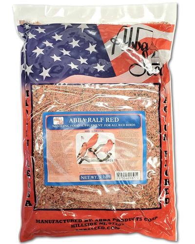 Vibrant 5lb bag of Ralf Red Color Food, specially formulated to enhance the fiery red-orange feathers of Canaries.