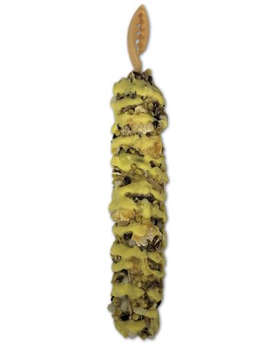 Bright yellow lemon-flavored Smakers Premium treat stick for small animals, packed with natural, nutritious ingredients.