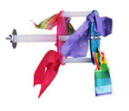 Vibrant Lg Ferris Wheel-Polly's toy spinning with colorful bars, designed for medium birds to play and exercise.