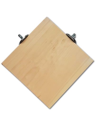 Cozy 7x7-inch Zoo-Max corner shelf in a sturdy design, perfect for medium birds like Amazons to perch or rest safely.