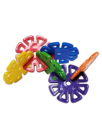 Close-up of a 1-1/2" small wheel in vibrant assorted colors, perfect for crafting with a 4mm hole for dangling parts.