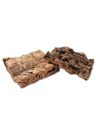 Natural large cork bark slice with a rugged texture, measuring about 7x4x1.5 inches, perfect for crafting or pet toys.
