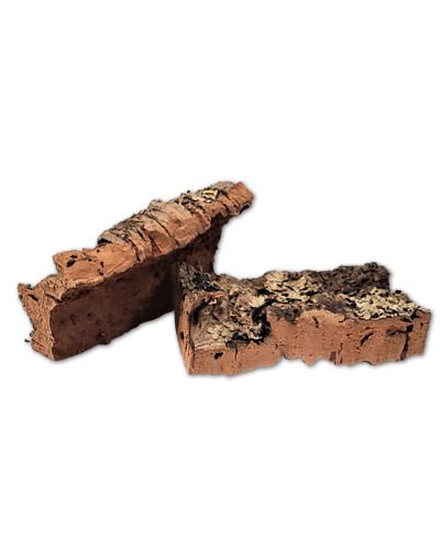 Natural medium cork bark slices, roughly 4x4 inches, with a rugged, earthy texture, perfect for crafting or pet toys.