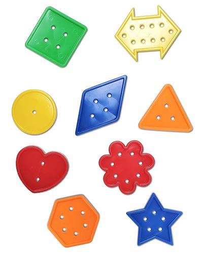 Vibrant jumbo geo buttons in assorted colors and unique shapes, each about 3 inches long, perfect for crafting projects.
