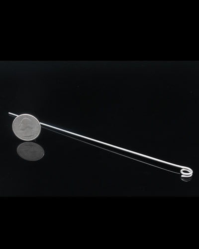 Sleek 7.25-inch straight wire with a 1/4-inch eye hole at one end, featuring a slim 1/16-inch diameter for versatile use.