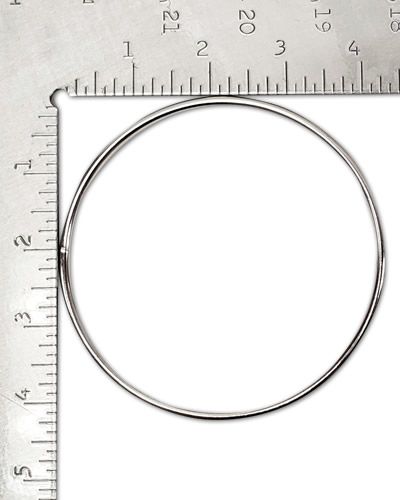 Shiny 4-inch nickel-plated welded O-ring, perfect for crafting swings, with a sturdy 3.5mm thickness for durability.
