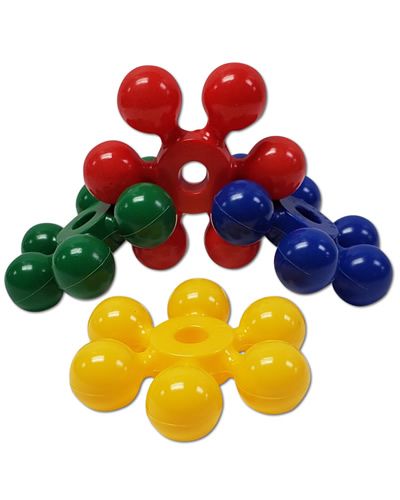 Colorful 4-3/4" plastic flower burst bird toy part with a vibrant, petal-like design, perfect for engaging pet birds.
