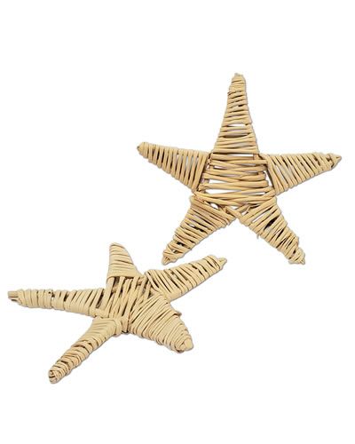 Close-up of a 12cm Vine Star, a natural toy part with a unique, twisted vine texture, measuring about 5 inches long.