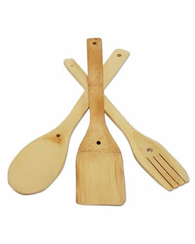 Handcrafted wooden utensils in assorted shapes, perfect as natural bird toy parts, measuring 12 inches long with a rustic finish.