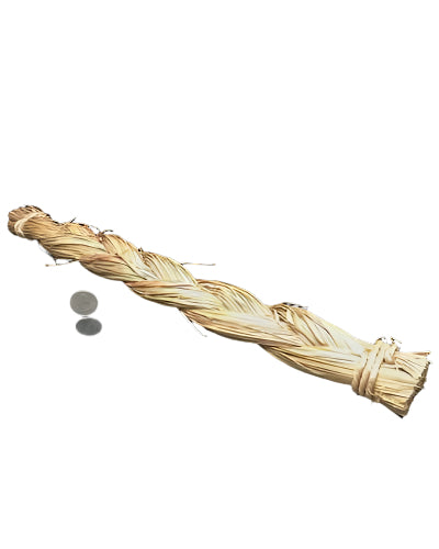 Natural Bear Grass Braid bird toy part, roughly 19 inches long, with a textured, earthy look perfect for pet play.