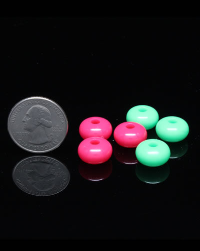Vibrant assortment of XS Oval Beads in a 10-pack, showcasing colorful plastic bird toy parts with a small oval shape.