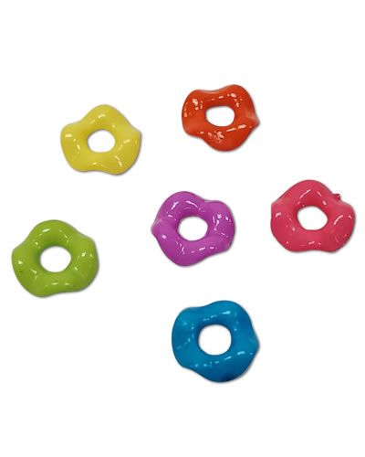 Colorful wavy beads in a 20-pack, perfect for bird toys, featuring assorted vibrant hues and a small, rounded design.
