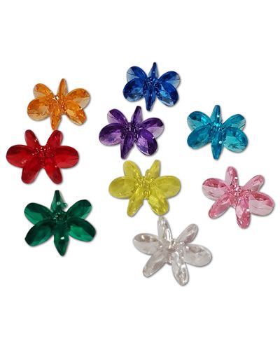 Vibrant 18MM Starburst bird toy parts in assorted colors, showcasing a 3/4-inch diameter with a fun, star-shaped design.