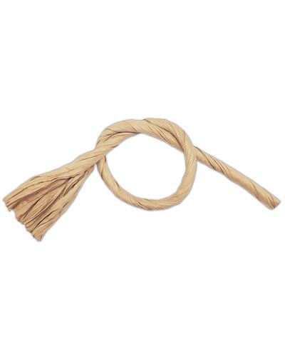Natural 1/4" kraft paper twist rope in a warm brown hue, perfect for toy making or hiding bird treats with a rustic charm.