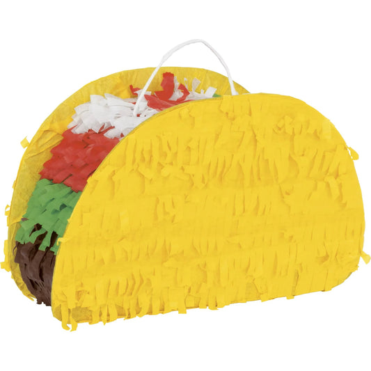 Colorful Mini Taco Pinata toy for birds, filled with treats, featuring fun textures and bright hues for engaging play.