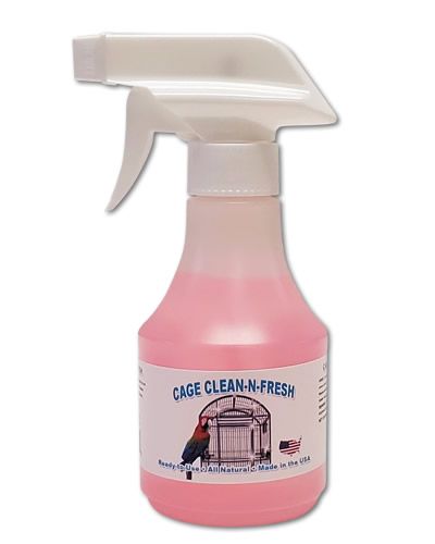 Detailed view of Cage Clean-N-Fresh 8oz by A&E Cage Company, a natural bird cage cleaner with a refreshing scent.