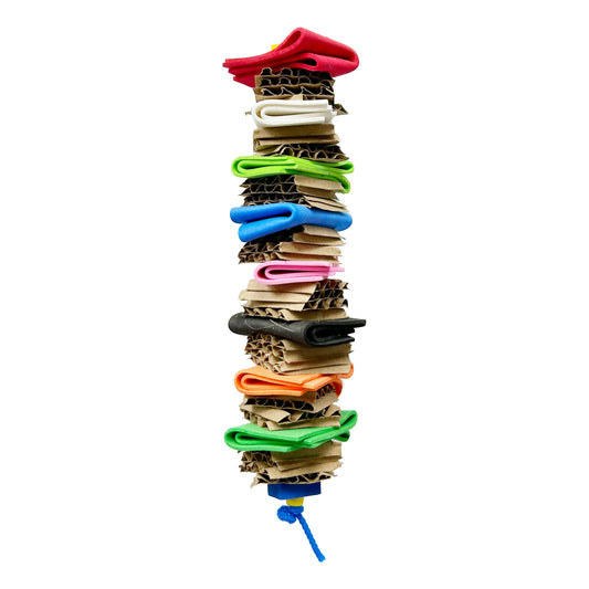 Cardboard Crunch Stack - Bird Toy Creations Bird Toy Creations