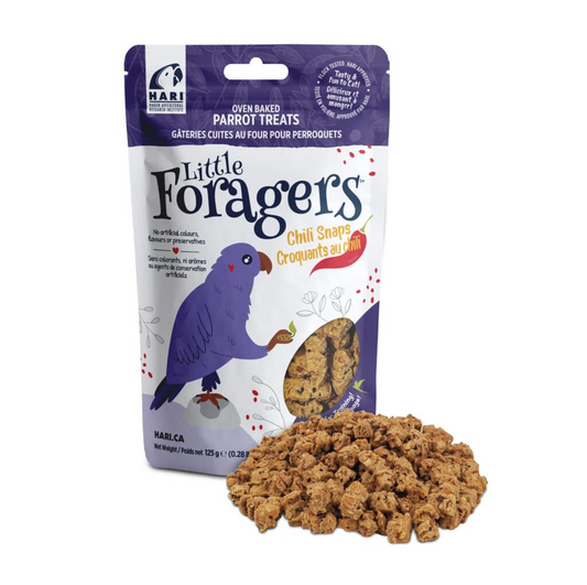 Crunchy Chili Snaps parrot treats by Litt, packed with seeds, chili flakes, and peanuts for a spicy, nutritious snack.