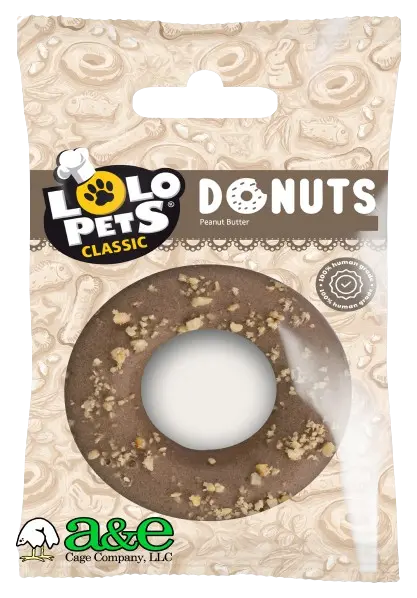 Gourmet Donut - Peanut Butter - single pack (8pc inner) A&E Cage Co