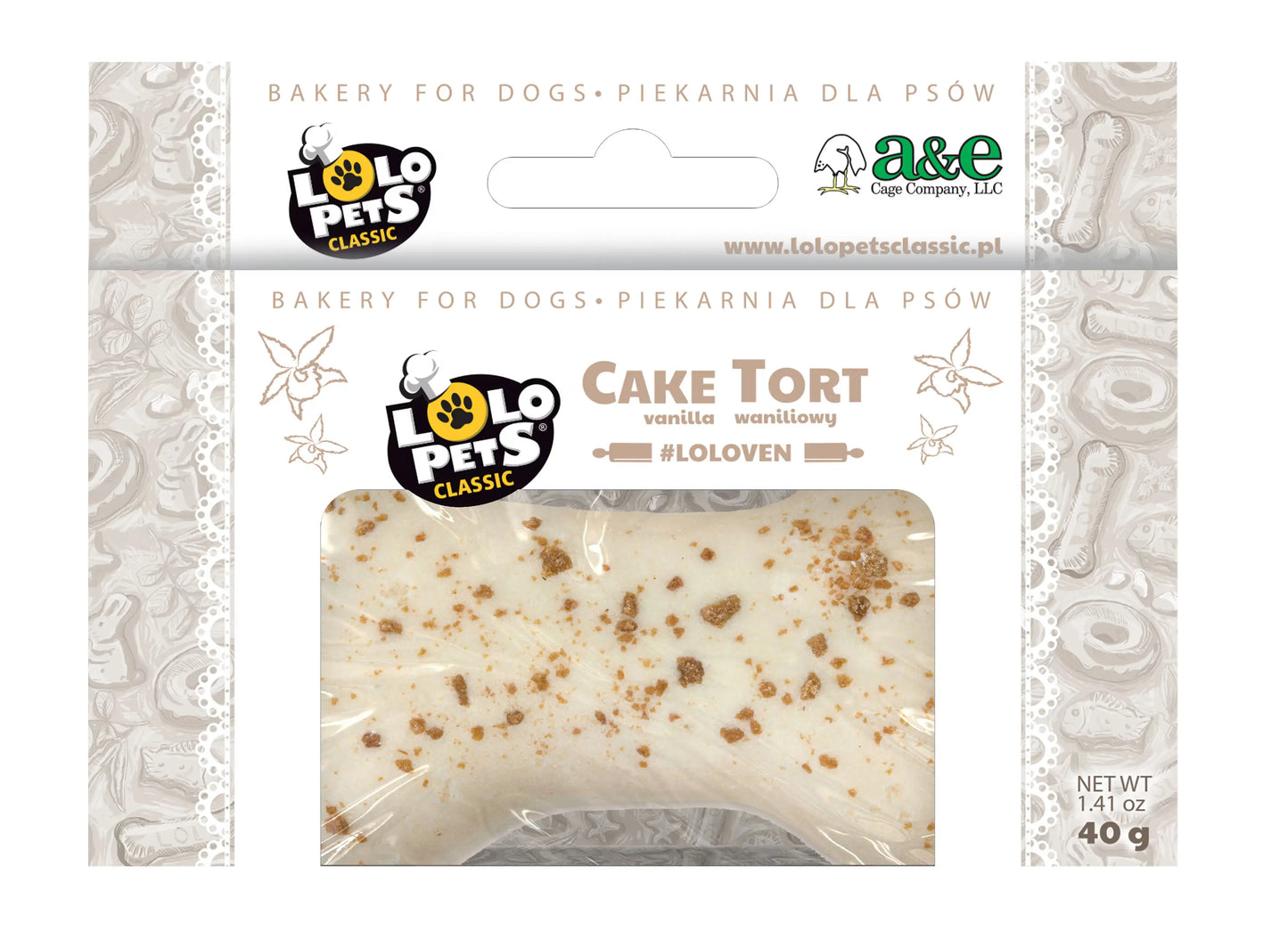 Bone Shaped Cake - MINI (Vanilla) A&E Cage Co