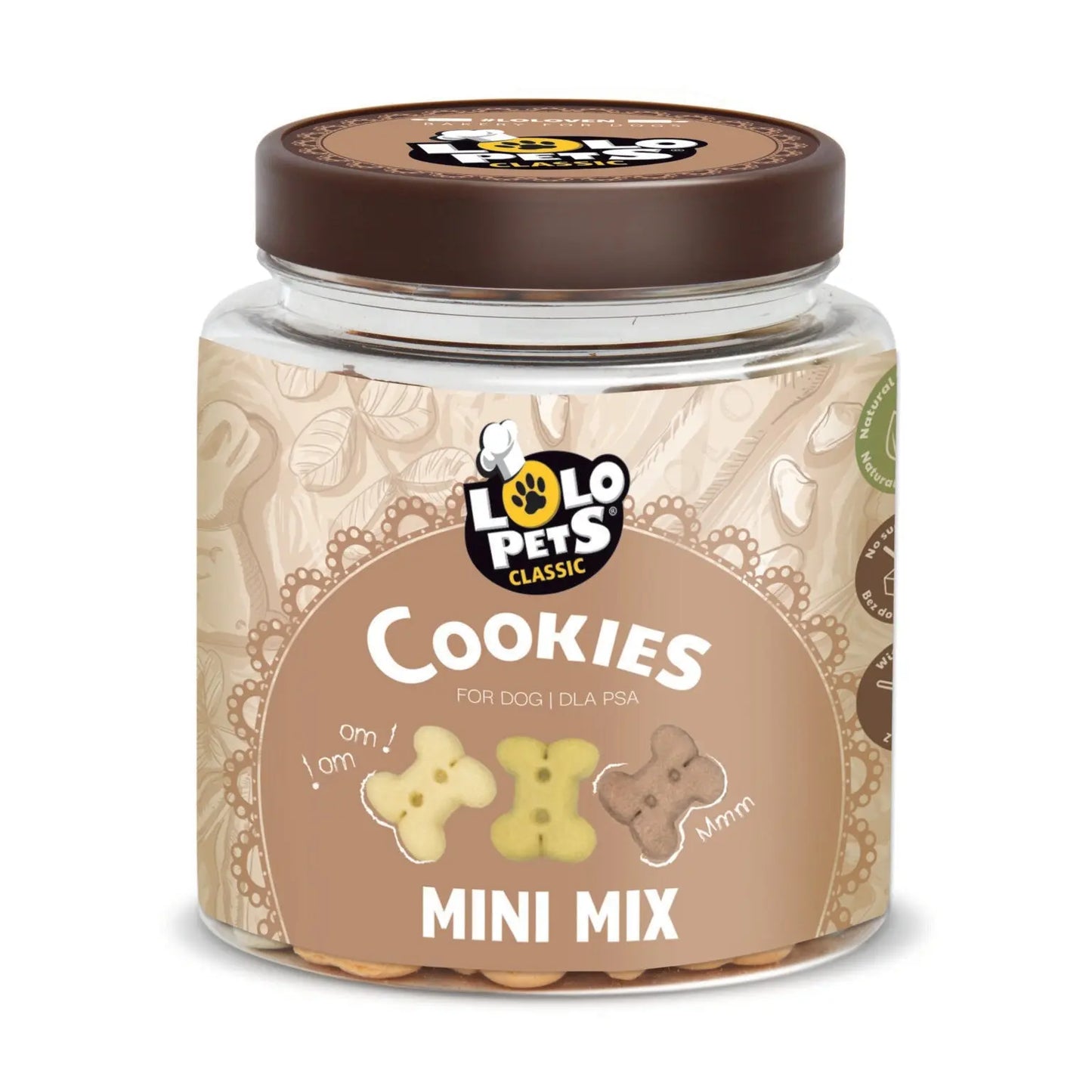 LoLo Bone Shaped Biscuit - Assorted Flavors - MINI (Jar) A&E Cage Co