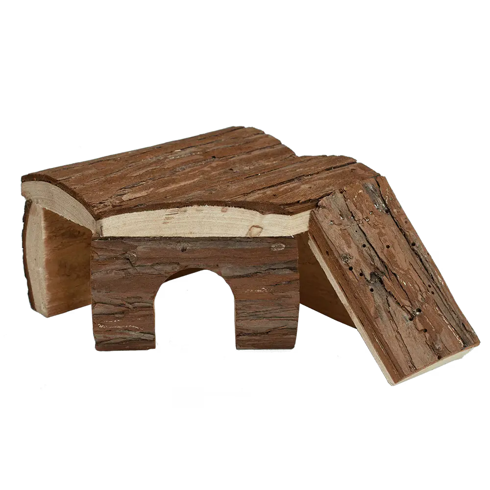 Small Log Cabin Hut with Ramp A&E Cage Co