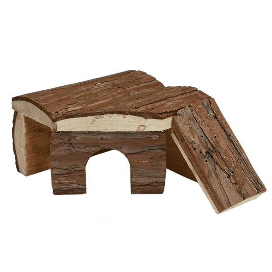 Small Log Cabin Hut with Ramp A&E Cage Co