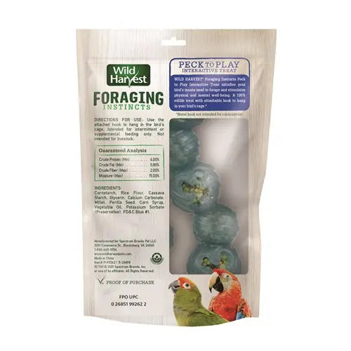 Foraging Instinct Peck to Play Treats, Large, 2 Treats Wild Harvest