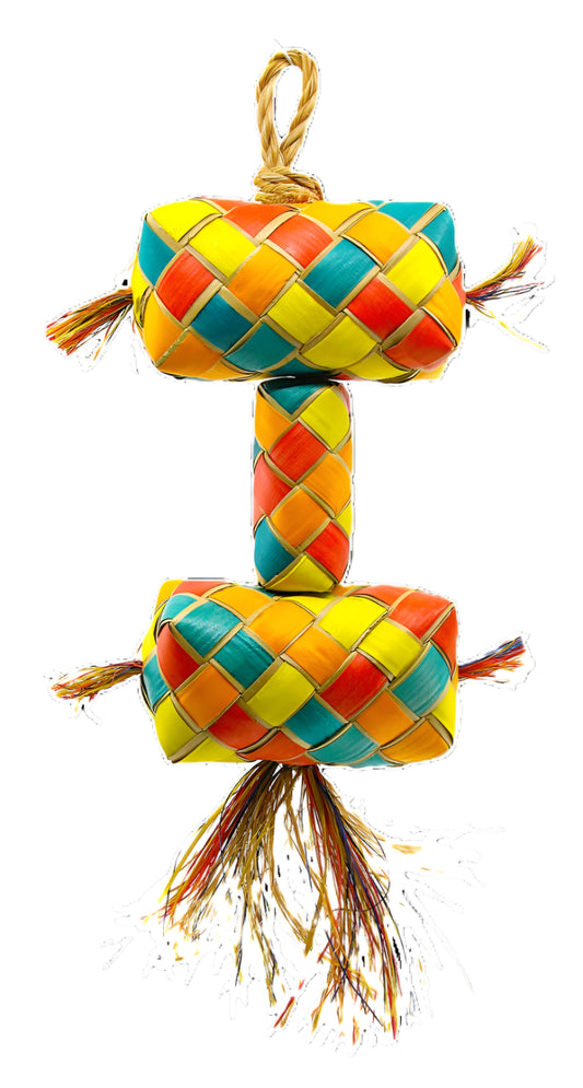 Vibrant Stacked Pinata Xl toy for birds, featuring colorful layers of shreddable paper and cardboard with hidden treats.