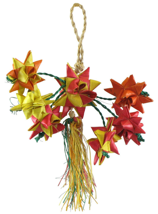Vibrant Star Cluster Mini bird toy with a cluster of colorful, textured stars designed to entertain and engage pet birds.