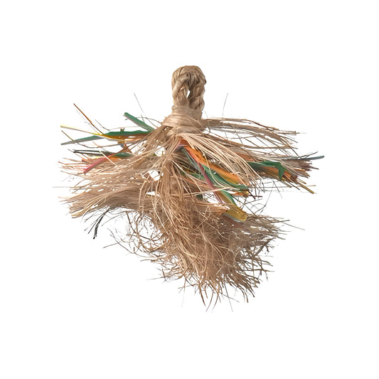 Colorful Sm Preener-Aronico bird toy with textured fibers for preening, chewing, and foraging fun, sized for small to medium birds.