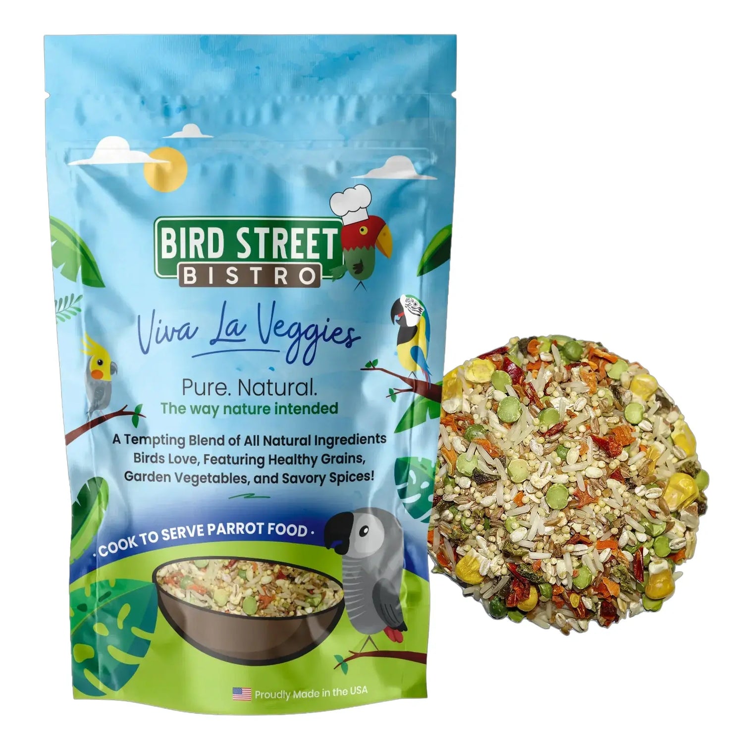 Viva La Veggies - Veggie Rich Parrot Food Bird Street Bistro