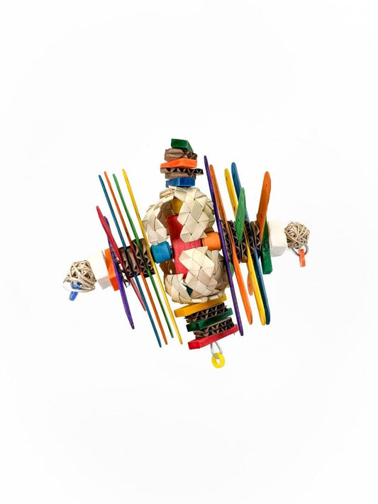 Vibrant Zoo-Max Bamboo Chew Sticks, perfect for birds and small animals, ideal for chewing and creative toy-making.