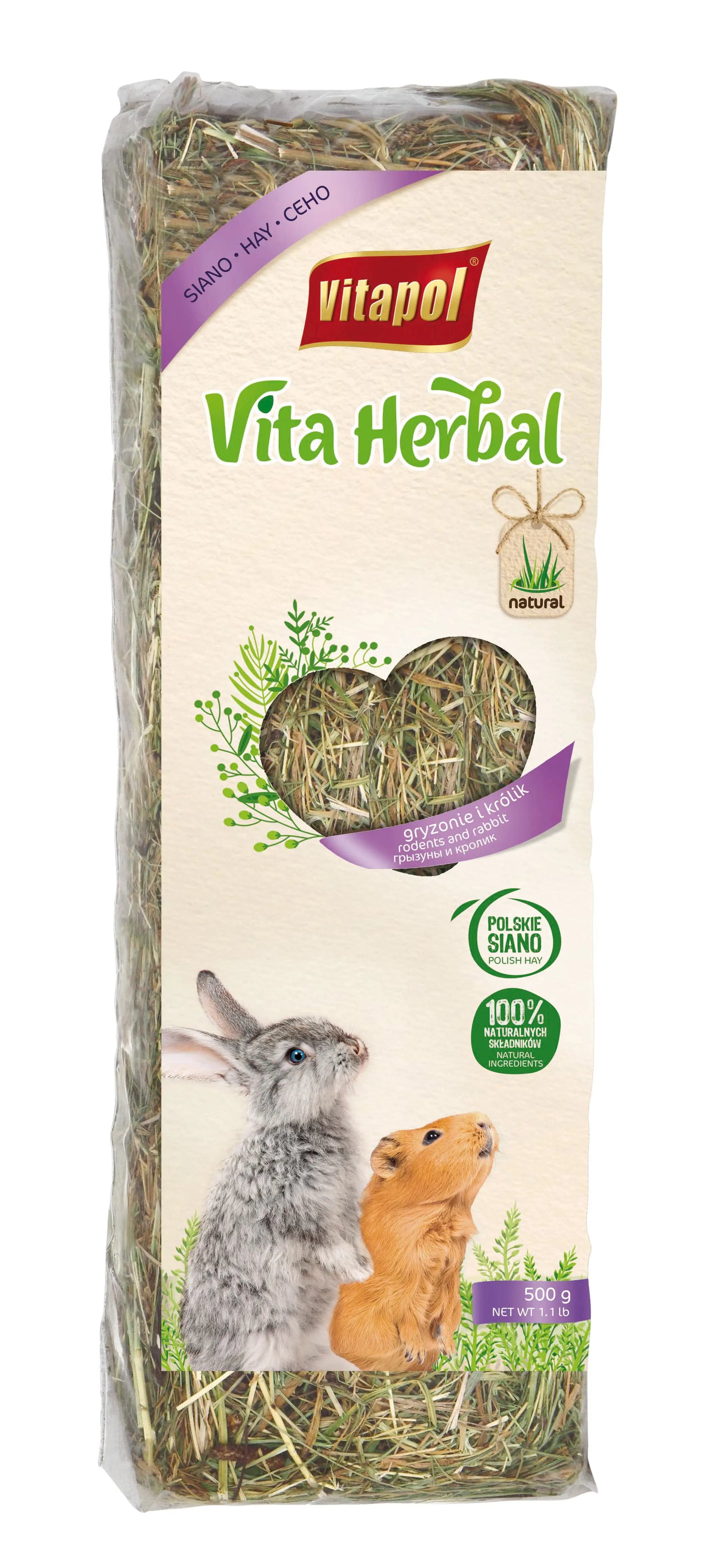Vita Herbal Polish Hay and Field Grass 500g A&E Cage Co