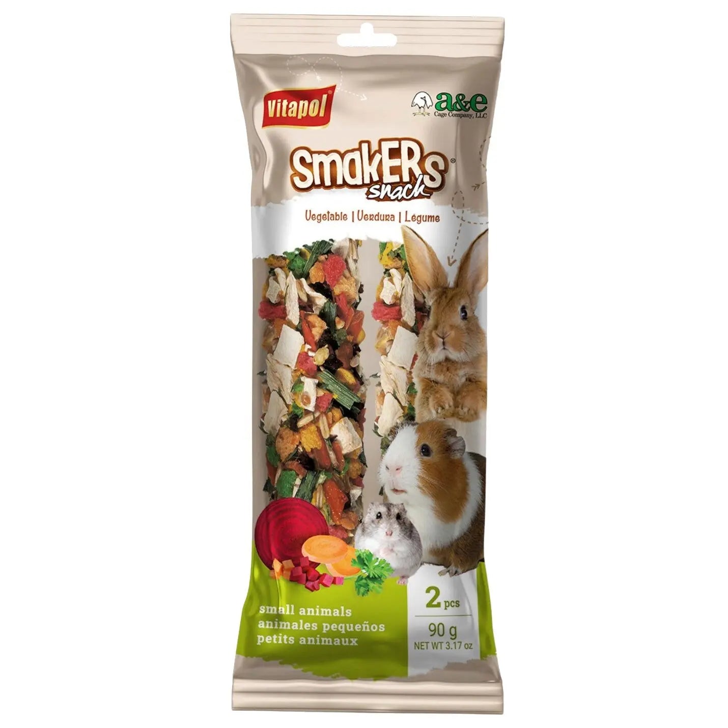 Small Animal Smakers Treat Sticks (Twin Pack) - VEGETABLE A&E Cage Co