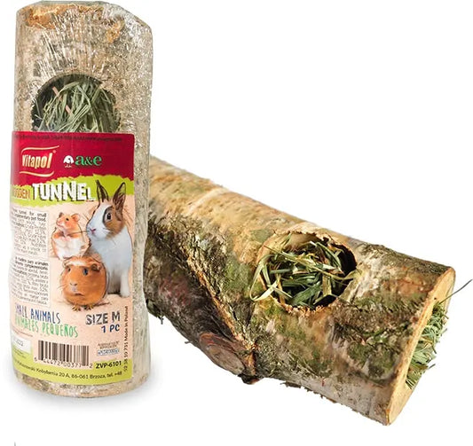 Wooden Tunnel with Hay - Medium A&E Cage Co