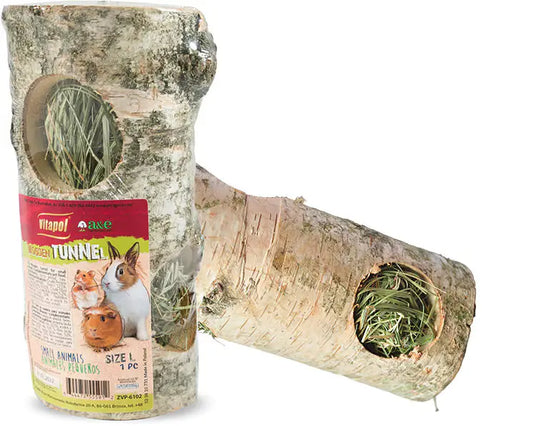 Wooden Tunnel with Hay - Large A&E Cage Co