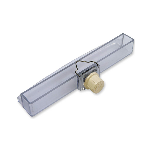 Smart Crock Millet Tray with a slide-on design, built-in perch, and wire lock, crafted from durable, dishwasher-safe plastic.