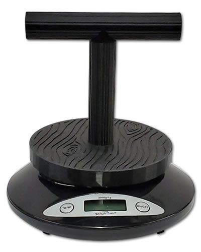 Sleek electronic Avian Scale with a removable T-perch, perfect for weighing pet birds in grams and ounces to monitor health.