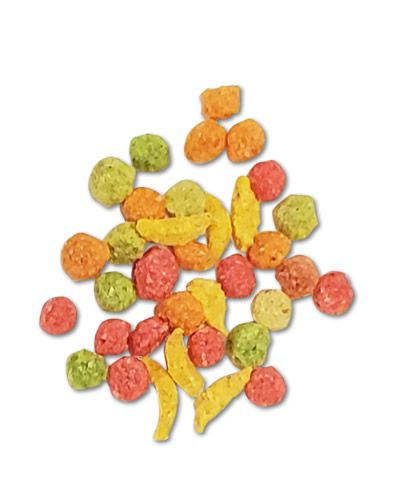 Vibrant 17.5lb bag of Zupreem Medium Cockatiel Fruit Blend, packed with colorful fruit-flavored pellets for small parrots.