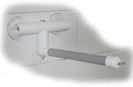 Vibrant Sm Deluxe Shower Perch by Polly's Pet Products, featuring sturdy suction cups and a foldable design for small to medium birds.