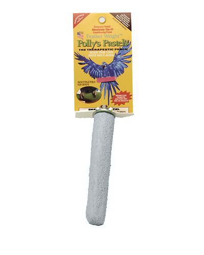Colorful MD Pastel Pedicure Perch by Polly's, designed for birds with a textured, variable shape for nail and beak care.