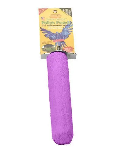 Colorful XL Pastel Pedicure Perch by Polly's, designed for Macaws and Cockatoos, promoting natural nail and beak trimming.