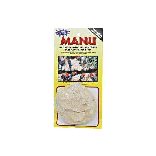 Vibrant Natural Manu Mineral Block in a mini rose shape, packed with essential minerals, secured by a metal wing nut for easy cage attachment.